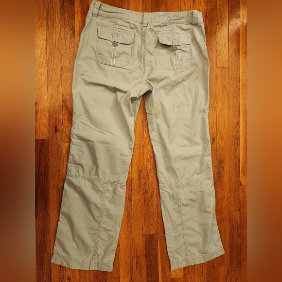 Eddie Bauer Women's Light Blue Turquoise Cargo Pants 100% Cotton Size 18 Tall - Picture 2 of 16
